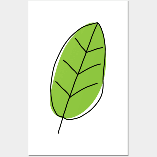 leaf art drawing Posters and Art